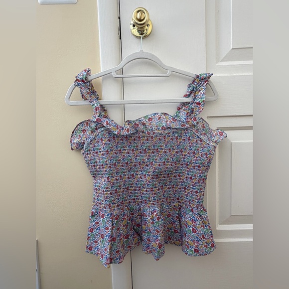 J. Crew Multicolor Floral Ruffle Blouse - Picture 2 of 4